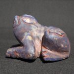 🐸 Inca Ritual Frog in Sodalite with Quartz Veins – Hand-Carved Pre-Columbian Style