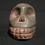 🏷️Granite Skull Sculpture 1600g – Two-Headed Serpent & Feline Motif, Hand Carved - Imagen 4