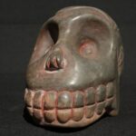 🏷️Granite Skull Sculpture 1600g – Two-Headed Serpent & Feline Motif, Hand Carved - Imagen 7