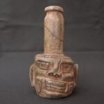 🏷️Chavín Granite Ritual Bottle 2001g – Feline Face, Pre-Columbian Style Sculpture