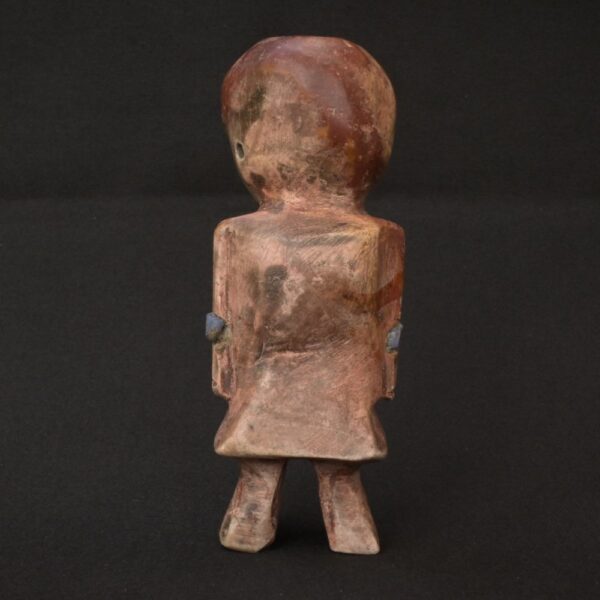 🏷️Pre-Columbian Alien Figure 500g – Nasca Style with Turquoise & Sodalite Inlays - Imagen 3