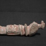 🏷️Condor Ritual Scepter 800g – Granite & Quartz, Feline Figure, Turquoise Inlays - Imagen 3