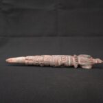 🏷️Condor Ritual Scepter 800g – Granite & Quartz, Feline Figure, Turquoise Inlays - Imagen 4