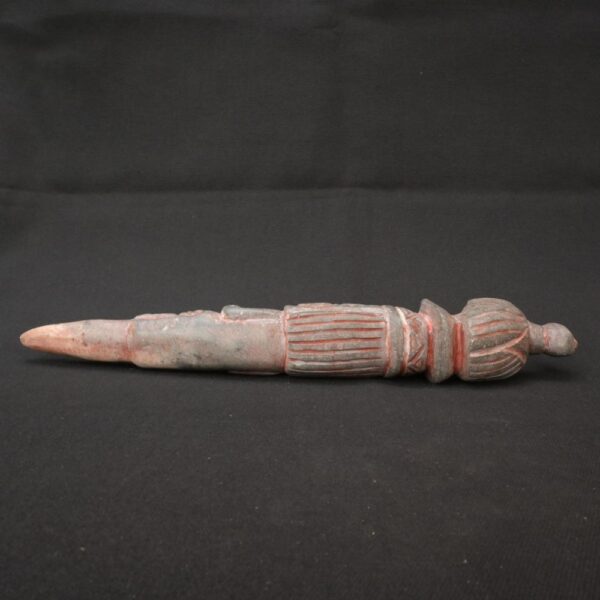 🏷️Condor Ritual Scepter 800g – Granite & Quartz, Feline Figure, Turquoise Inlays - Imagen 6