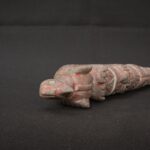 🏷️Condor Ritual Scepter 800g – Granite & Quartz, Feline Figure, Turquoise Inlays - Imagen 8