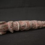 🏷️Condor Ritual Scepter 800g – Granite & Quartz, Feline Figure, Turquoise Inlays - Imagen 9