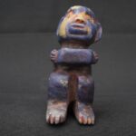 Handcrafted Sodalite Monkey Figurine Quartz Veins Inlaid Turquoise Eyes Art - Imagen 4