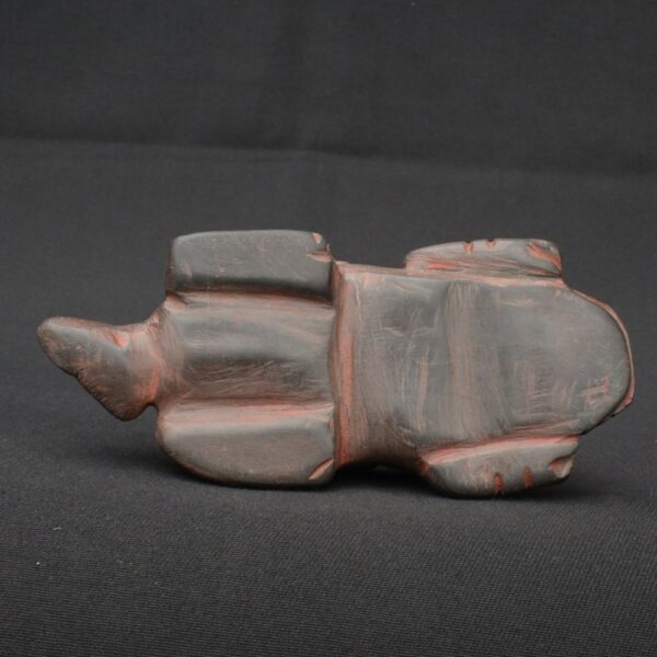 Moche Ritual Monkey Vessel Granite Stone Inlaid Turquoise PreColumbian Art - Imagen 6