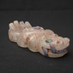 Moche Quartz Ritual Hand Sculpture Inlay Obsidian Amethyst Turquoise Art - Imagen 5