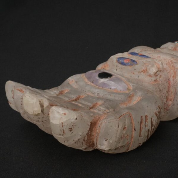 Moche Quartz Ritual Hand Sculpture Inlay Obsidian Amethyst Turquoise Art - Imagen 10