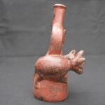 🟩Sican Ritual Bottle with Two Felines – Pre-Columbian Ceramic Artifact - Imagen 4