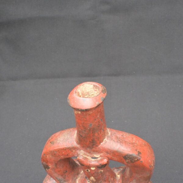🟩Sican Ritual Bottle with Two Felines – Pre-Columbian Ceramic Artifact - Imagen 9