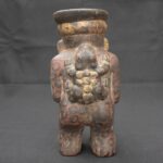 🟩Tiahuanaco Ritual Vessel – Chubby Man with Giant Toad on Back - Imagen 3