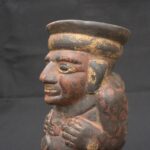 🟩Tiahuanaco Ritual Vessel – Chubby Man with Giant Toad on Back - Imagen 8