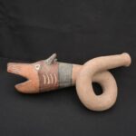 🟩Moche Ritual Fox Horn – Pre-Columbian Ceramic Trumpet Instrument - Imagen 3