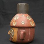 🟩Paracas Ritual Bottle – Ceramic Vessel with Double Serpent - Imagen 2