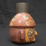 🟩Paracas Ritual Bottle – Ceramic Vessel with Double Serpent - Imagen 4