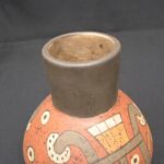 🟩Paracas Ritual Bottle – Ceramic Vessel with Double Serpent - Imagen 6