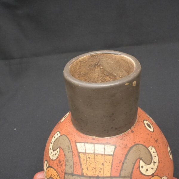 🟩Paracas Ritual Bottle – Ceramic Vessel with Double Serpent - Imagen 7