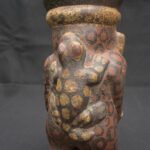Tiahuanaco Ritual Bottle – Chubby Man with Toad on Back - Imagen 11