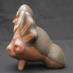 Nazca Ritual Bird Vessel with 9 Faces – Pre-Columbian Ceramic Artifact - Imagen 2