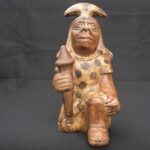 Moche Warrior Figurine – Pre-Columbian Ceramic Ritual Pose