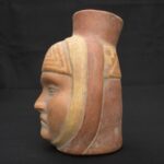 Moche Portrait Vessel – Pre-Columbian Ceramic with Ritual Expression - Imagen 2