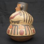 🔷Nasca Ceramic Bottle – Pre-Columbian Woman Motif, Artifact from Peru - Imagen 2