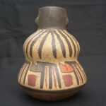 🔷Nasca Ceramic Bottle – Pre-Columbian Woman Motif, Artifact from Peru - Imagen 3