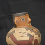 🔷Nasca Ceramic Bottle – Pre-Columbian Woman Motif, Artifact from Peru - Imagen 6