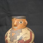 🔷Nasca Ceramic Bottle – Pre-Columbian Woman Motif, Artifact from Peru - Imagen 8