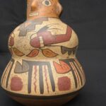 🔷Nasca Ceramic Bottle – Pre-Columbian Woman Motif, Artifact from Peru - Imagen 9