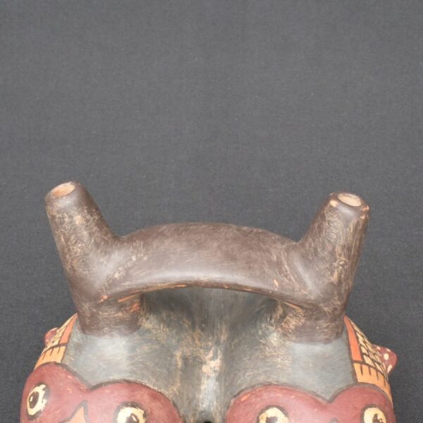 🎨 Double-Spout Nazca Bottle – Stylized Fish Motif - Imagen 6