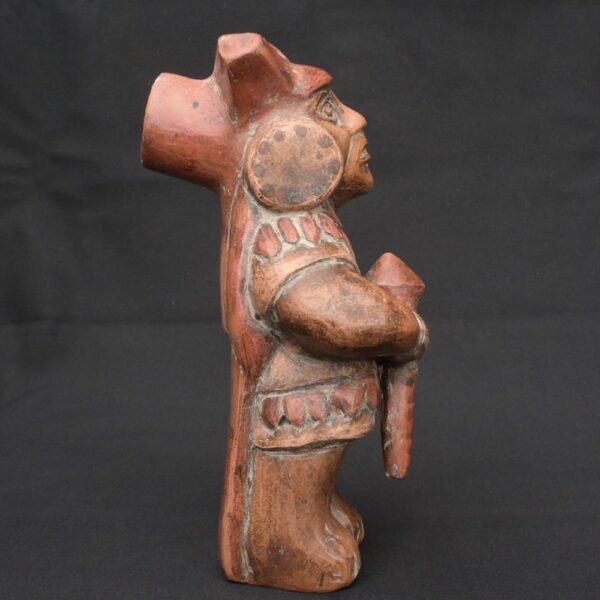 🛡️ Moche Warrior Figurine – Pre-Columbian Ritual Ceramic Art - Imagen 4