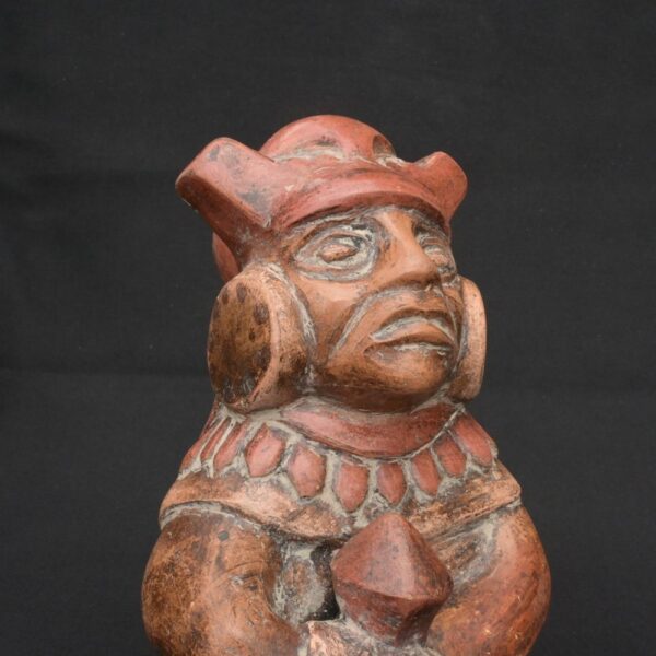 🛡️ Moche Warrior Figurine – Pre-Columbian Ritual Ceramic Art - Imagen 6