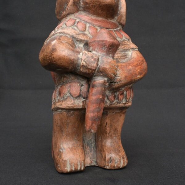 🛡️ Moche Warrior Figurine – Pre-Columbian Ritual Ceramic Art - Imagen 7