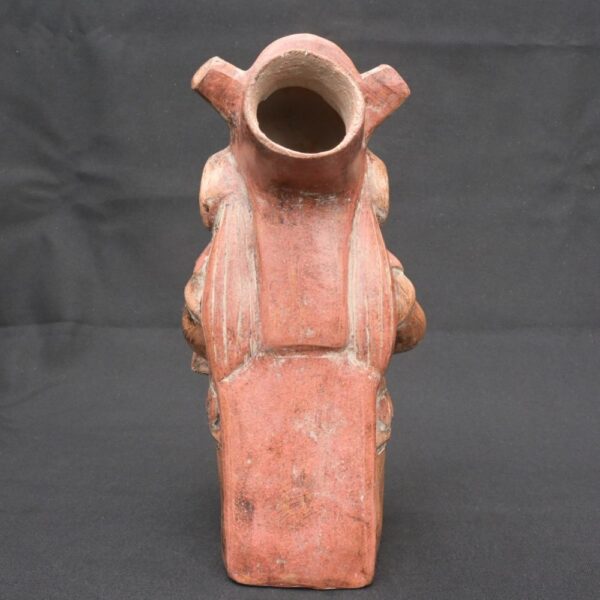 ⚔️ Moche Warrior Figurine – Ceramic Ritual Sculpture from Ancient Peru - Imagen 3