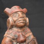 ⚔️ Moche Warrior Figurine – Ceramic Ritual Sculpture from Ancient Peru - Imagen 7