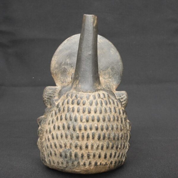 🌽 Moche Whistling Vessel – Andean Corn Spirit Ceramic Flute Sculpture - Imagen 3