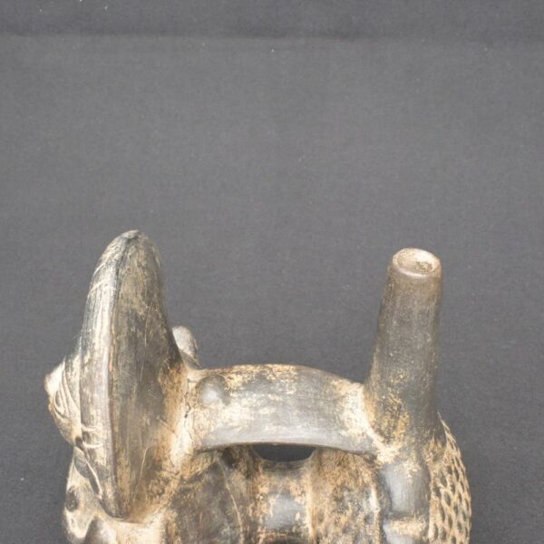 🌽 Moche Whistling Vessel – Andean Corn Spirit Ceramic Flute Sculpture - Imagen 6
