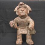 🛡️ Moche Warrior-Priest Figurine – Fierce Handcrafted Ritual Sculpture