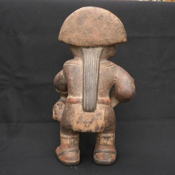 🛡️ Moche Warrior-Priest Figurine – Fierce Handcrafted Ritual Sculpture - Imagen 3