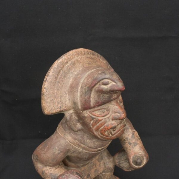 🛡️ Moche Warrior-Priest Figurine – Fierce Handcrafted Ritual Sculpture - Imagen 5