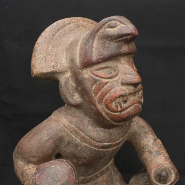 🛡️ Moche Warrior-Priest Figurine – Fierce Handcrafted Ritual Sculpture - Imagen 6