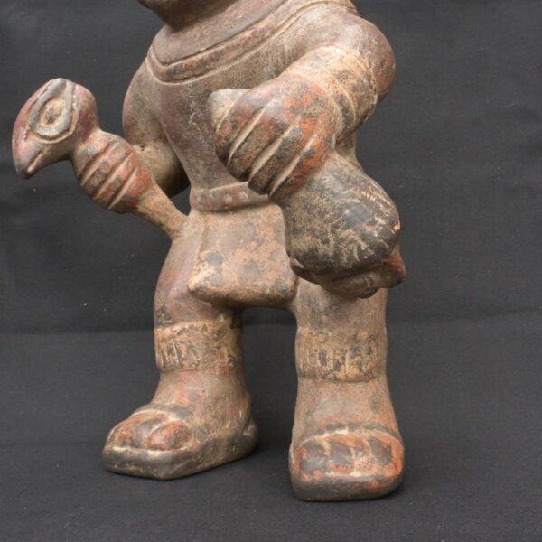 🛡️ Moche Warrior-Priest Figurine – Fierce Handcrafted Ritual Sculpture - Imagen 10
