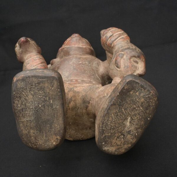 🛡️ Moche Warrior-Priest Figurine – Fierce Handcrafted Ritual Sculpture - Imagen 11