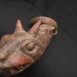 🎺 Moche Feline Trumpet – Curved Ritual Ceramic Wind Instrument - Imagen 8