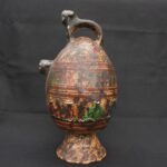 Inca Ceramic Bottle with Feline Heads 🐾 – Handcrafted Ritual Vessel - Imagen 2