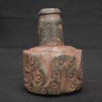Chavín ritual stone bottle with a two-headed serpent engraving - Imagen 3