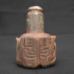 Chavín ritual stone bottle with a two-headed serpent engraving - Imagen 5